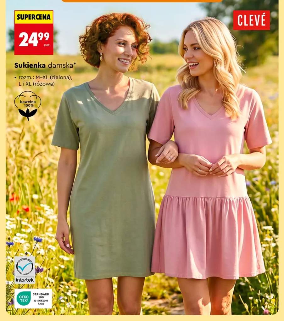 Sukienka damska Clevé zielona +1 wariant