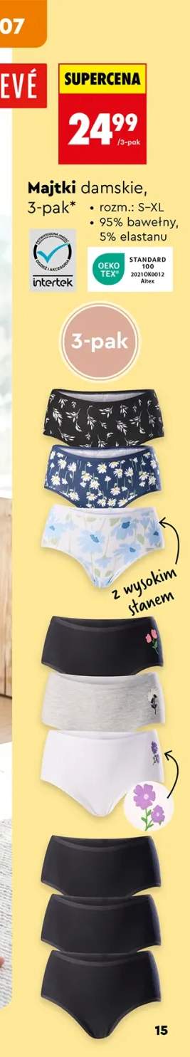 Majtki damskie Clevé 3-pak
