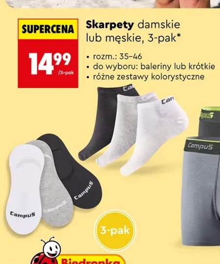 Skarpety damskie Campus 3-pak +1 wariant