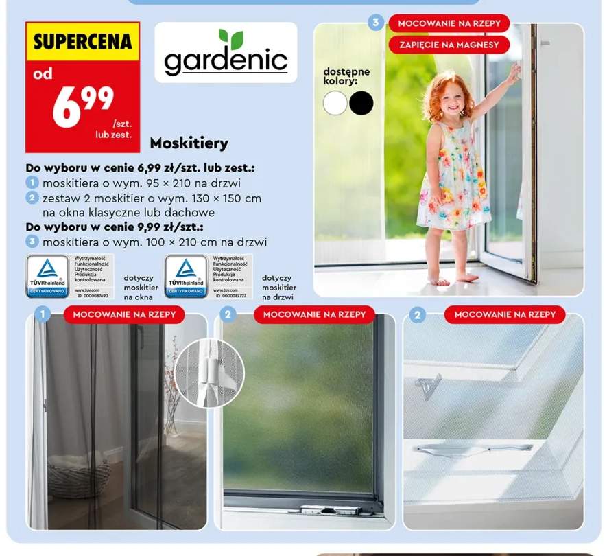 Moskitiera na drzwi Gardenic 95x210 cm +1 wariant