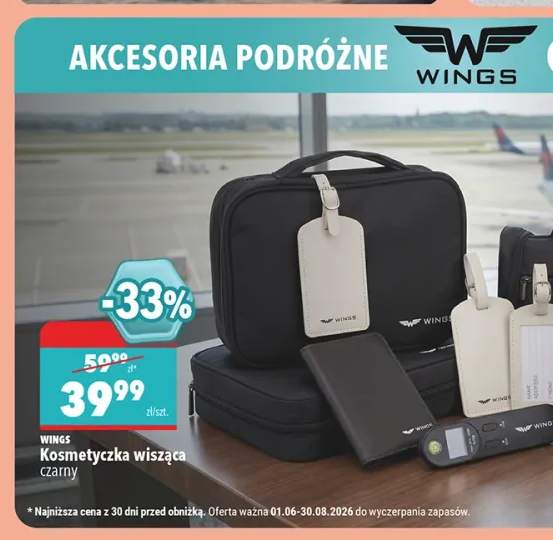 Kosmetyczka wisząca Wings czarny