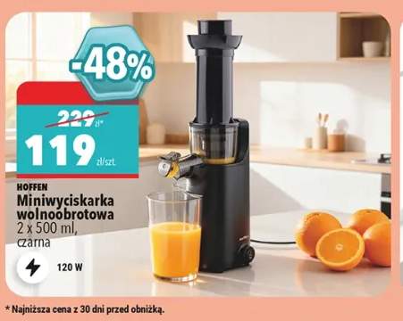 Miniwyciskarka wolnoobrotowa Hoffen czarna