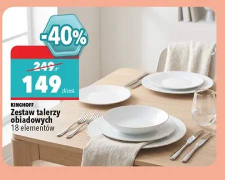 Zestaw talerzy obiadowych Kinghoff 18 elementów