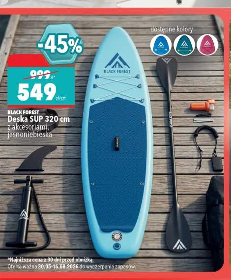 Deska SUP Black Forest 320 cm z akcesoriami