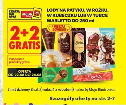 Lody w kubeczku Marletto +3 warianty