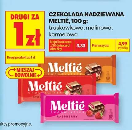 Czekolada nadziewana Meltie truskawkowa +2 warianty