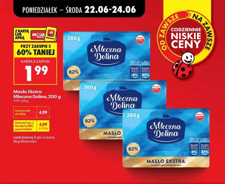 Masło ekstra Mleczna Dolina