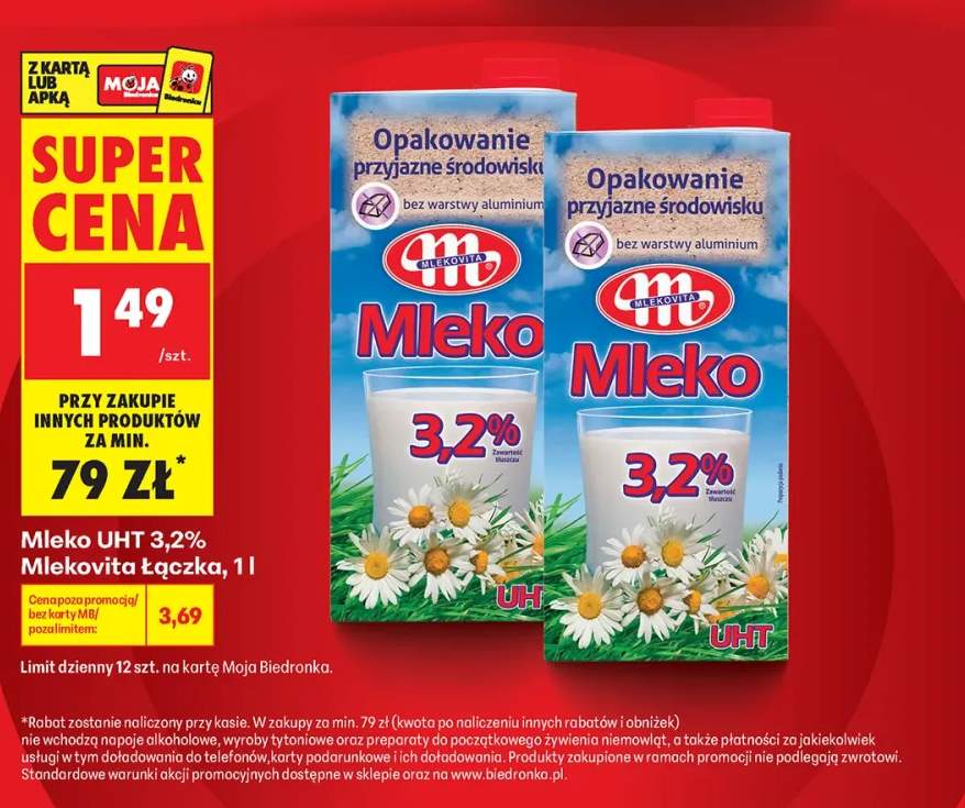 Mleko UHT 3,2% Mlekovita Łączka