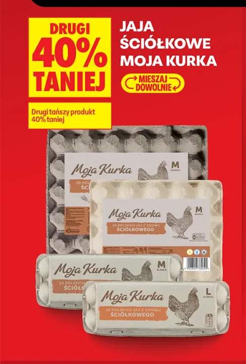 Jaja ściółkowe Moja Kurka Klasa A M 30-pak +3 warianty