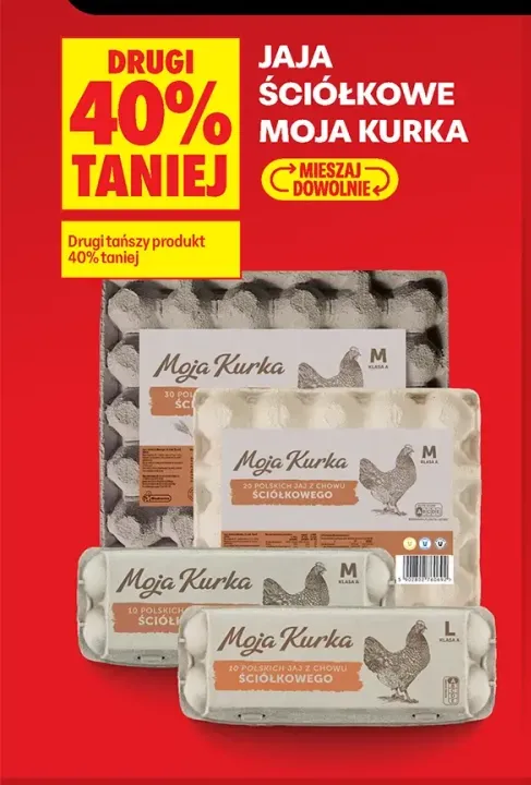 Jaja ściółkowe Moja Kurka Klasa A M 30-pak +3 warianty