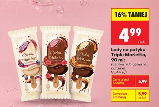 Lody na patyku Triple Marletto Triple Joy Blueberry +2 warianty