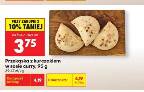 Przekąska z kurczakiem w sosie curry
