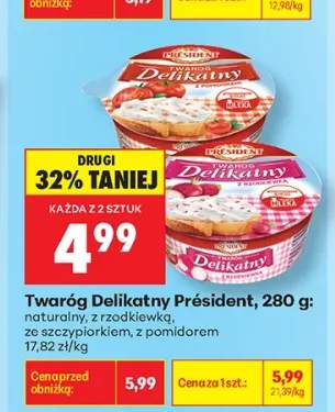 Twaróg Delikatny naturalny Président +3 warianty