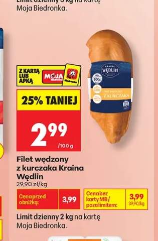 Filet wędzony z kurczaka Kraina Wędlin