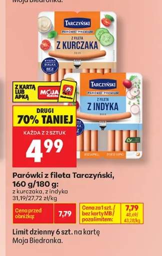 Parówki z fileta z kurczaka Tarczyński +1 wariant