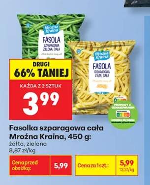 Fasolka szparagowa cała żółta Mroźna Kraina +1 wariant