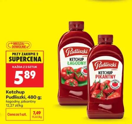 Ketchup łagodny Pudliszki +1 wariant