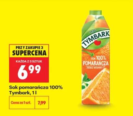 Sok pomarańczowy 100% Tymbark