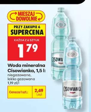 Woda mineralna Cisowianka niegazowana +1 wariant