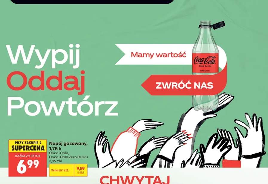Napój gazowany Coca-Cola Zero Cukru +1 wariant