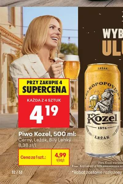 Piwo Kozel Ležák