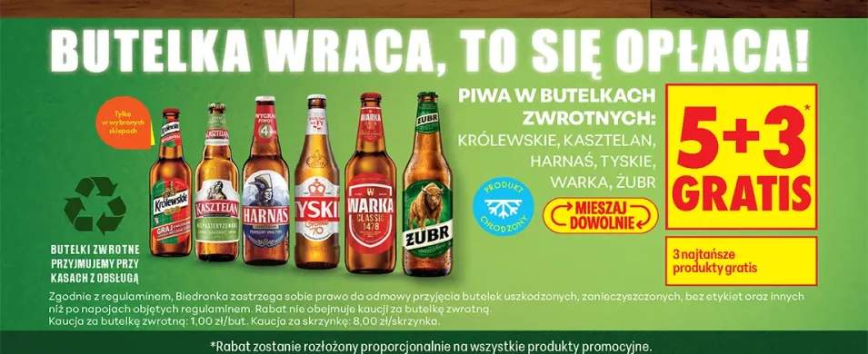 Piwo Królewskie Jasne Pełne +5 wariantów