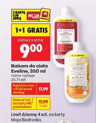Balsam do ciała Eveline Ultra Regeneracja +1 wariant
