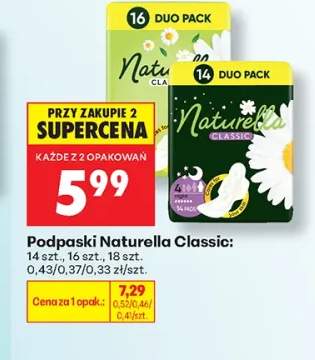 Podpaski Naturella Classic 16 szt. +2 warianty
