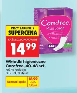 Wkładki higieniczne Carefree Plus Large