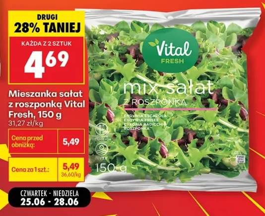 Mieszanka sałat z roszponką Vital Fresh