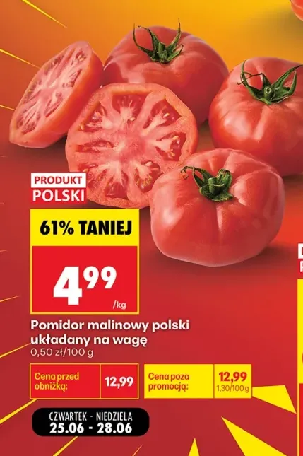 Pomidor malinowy polski układany na wagę