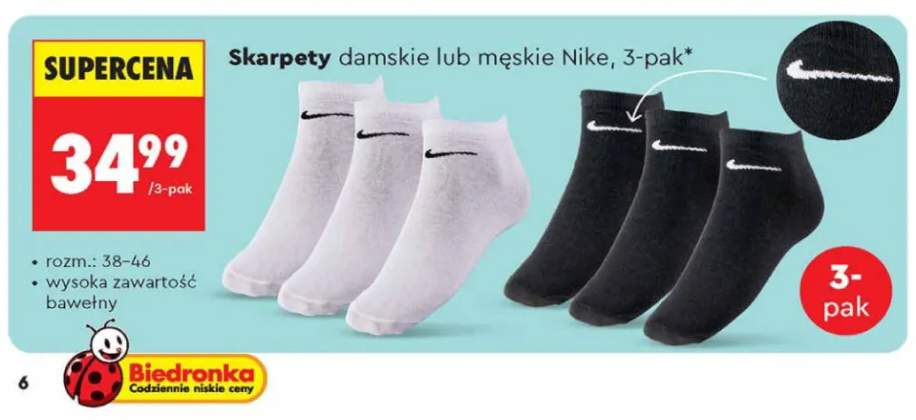 Skarpety męskie Nike 3-pak +1 wariant
