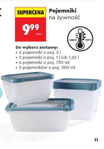 Zestaw 2 pojemników na żywność Smukee 2 l +3 warianty
