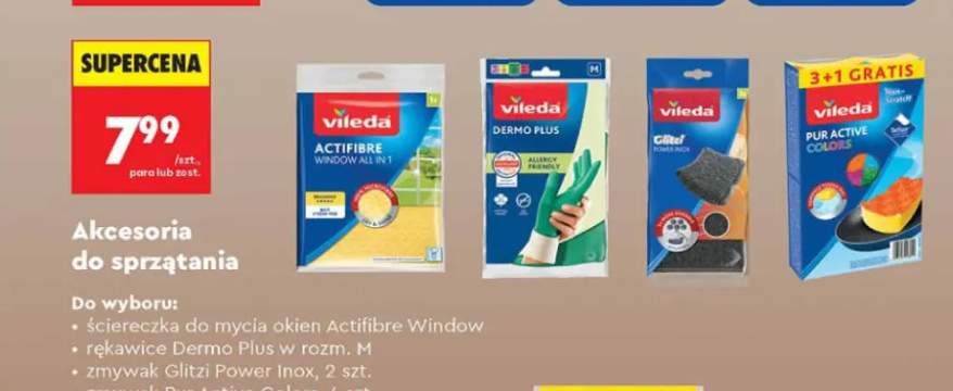 Ściereczka do mycia okien Vileda Actifibre Window +3 warianty