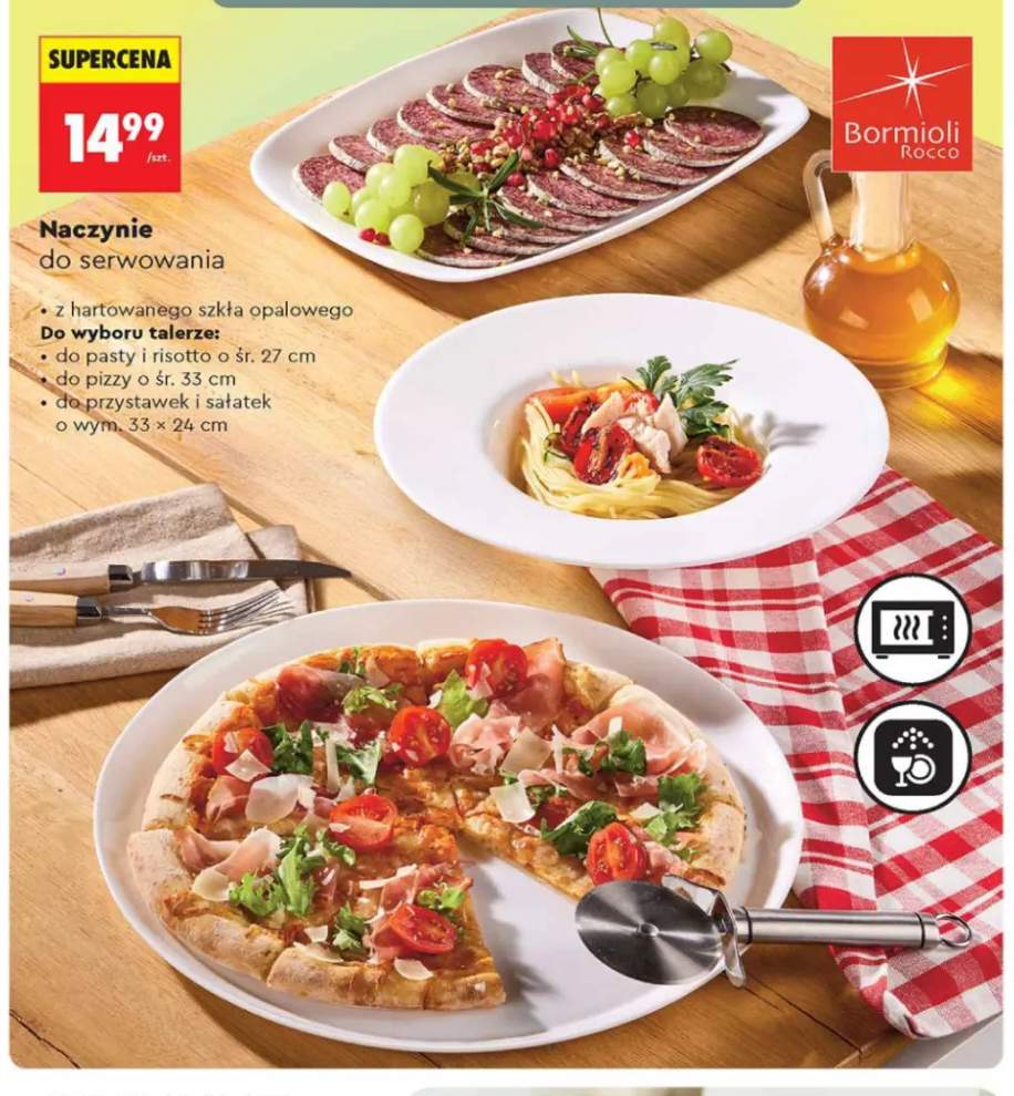 Naczynie do serwowania Bormioli Rocco talerz do pasty i risotto +2 warianty