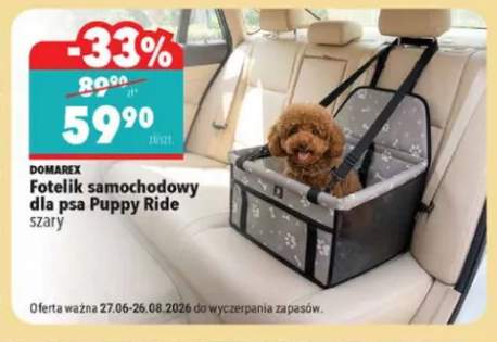 Fotelik samochodowy dla psa Puppy Ride Domarex szary
