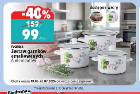 Zestaw garnków emaliowanych Florina 6-pak