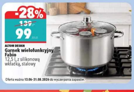 Garnek wielofunkcyjny Altom Design Fabio 12,5 l z silikonową wkładką