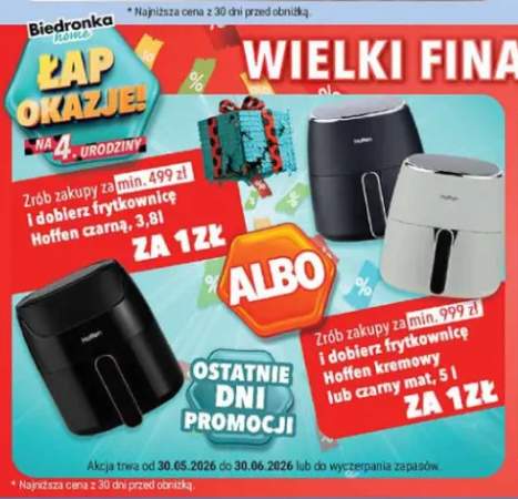 Frytkownica Hoffen 3,8 l czarna +1 wariant