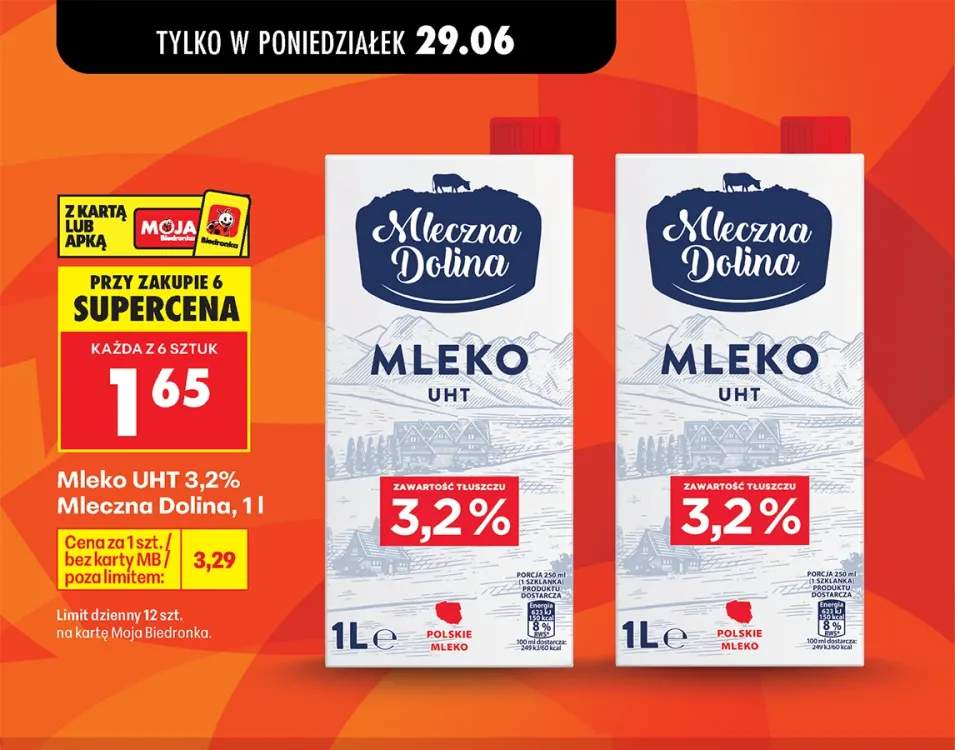Mleko UHT 3,2% Mleczna Dolina