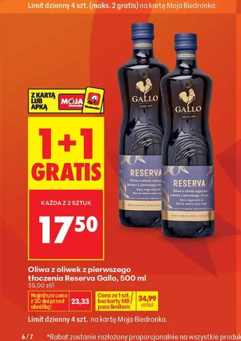 Oliwa z oliwek z pierwszego tłoczenia Reserva Gallo