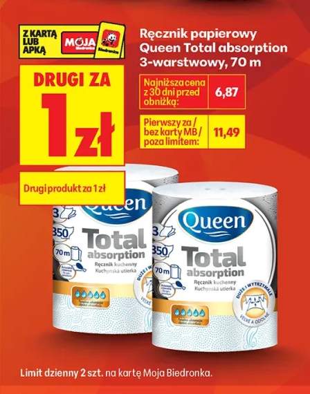 Ręcznik papierowy Queen Total absorption 3-warstwowy