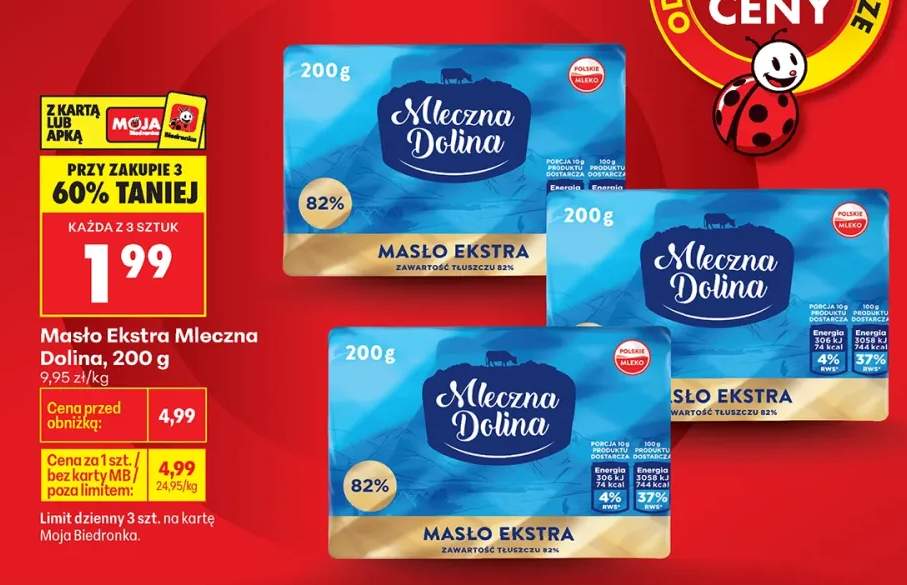 Masło ekstra Mleczna Dolina