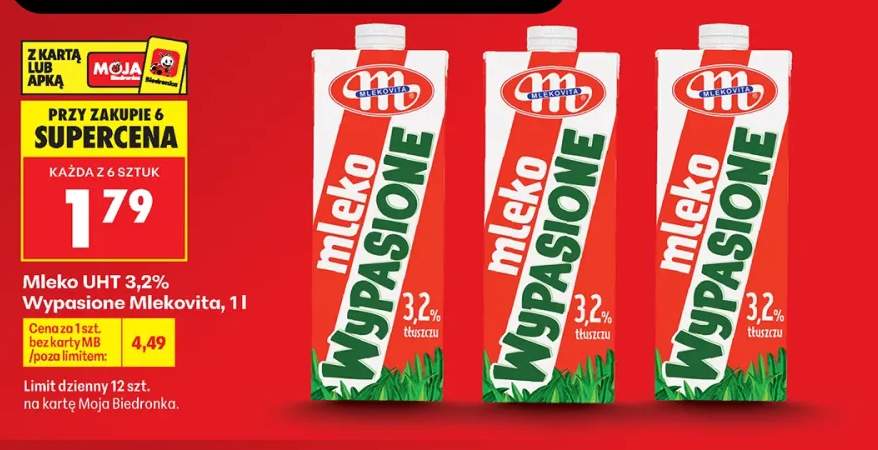 Mleko UHT 3,2% Wypasione Mlekovita