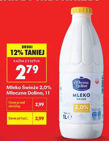 Mleko świeże 2,0% Mleczna Dolina