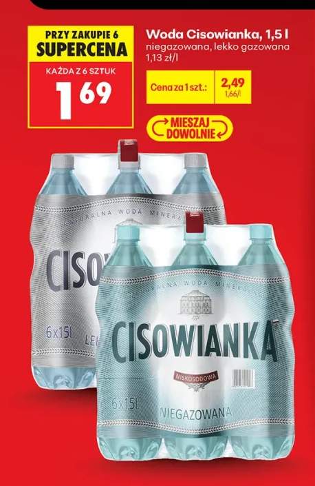 Woda niegazowana Cisowianka +1 wariant