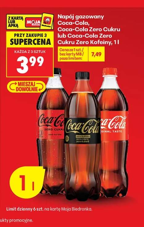 Napój gazowany Coca-Cola +2 warianty