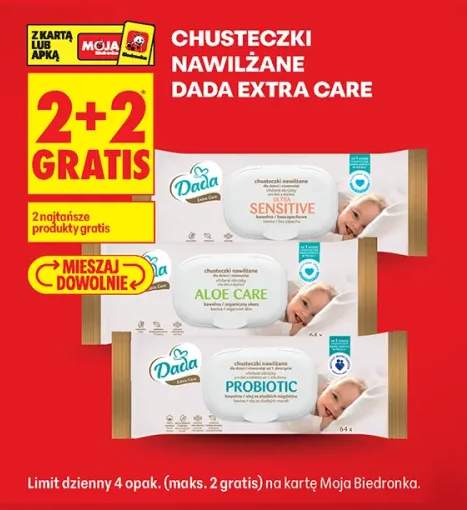 Chusteczki nawilżane Dada Extra Care Sensitive +2 warianty