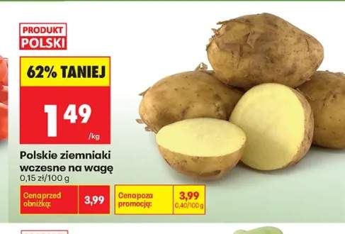 Ziemniaki wczesne na wagę polskie