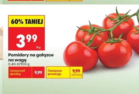 Pomidory na gałązce na wagę